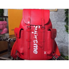 Louis Vuitton X Supreme Christopher Backpack Epi Pm Red