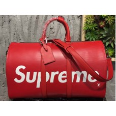 Louis Vuitton X Supreme Epi Leather Keepall Bandouliere 45 Red