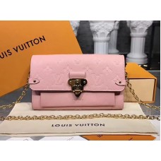 Louis Vuitton Monogram Empreinte Vavin Chain Wallet Pink m63399