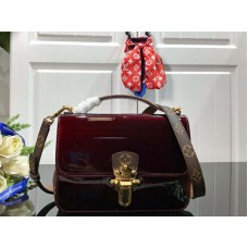 Louis Vuitton Miroir Vernis Patent Leather Cherrywood Bb Burgundy m51952