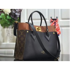 Louis Vuitton Monogram Canvas On My Side Calf Leather Brown And Black m53823