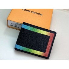 Louis Vuitton Taiga Leather Multiple Wallet Colorful Trim Black m30952