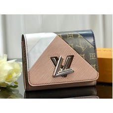 Louis Vuitton Epi Leather Twist Compact Wallet White Pink m67799