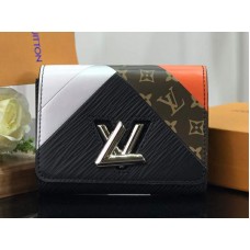 Louis Vuitton Epi Leather Twist Compact Wallet Beige Black m67799