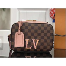 Louis Vuitton Damier Ebene Canvas Saintonge Pink n40154