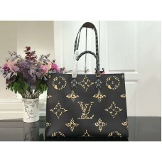 Louis Vuitton Monogram Giant Canvas Onthego Animal Black m44576