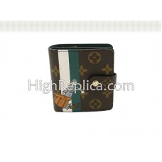 Louis Vuitton Monogram Groom Compact Zipped Wallet Green