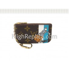 Louis Vuitton Monogram Groom Pochette Cles Blue