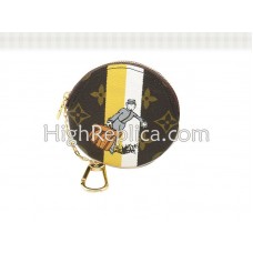 Louis Vuitton Monogram Groom Round Coin Purse Yellow