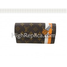 Louis Vuitton Monogram Groom Wallet With Zip Pocket Orange