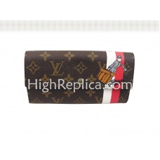 Louis Vuitton Monogram Groom Wallet With Zip Pocket Red