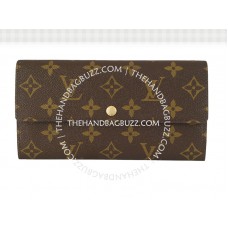 Louis Vuitton Monogram Sarah Wallet Leopard Blanc Corail